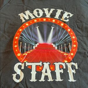 Black Movie Staff Graphic T-Shirt